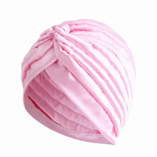 (EYL128#05Pink)Women Chemo Cap Muslim Hijab Turban Hair Loss Beanies Bonnet Hat Head Scarf Wrap