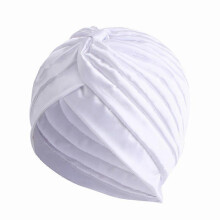 (EYL128#03White)Women Chemo Cap Muslim Hijab Turban Hair Loss Beanies Bonnet Hat Head Scarf Wrap