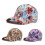 (Blue)Women Colorful Printed Flowers Baseball Caps Tie Dyed Sequin Sun Hats Strapback 2