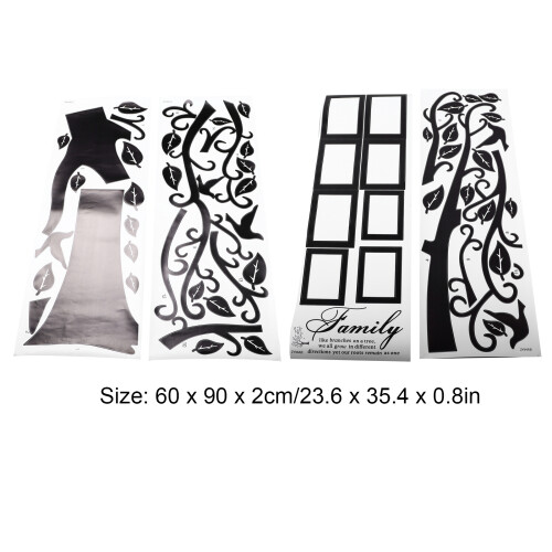 Memory Tree Photo Wall Sticker PVC Black 60x90x2cm 1