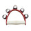 5-Bells Wrist Shaking Bell - Red, Wooden Handle 2