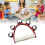 5-Bells Wrist Shaking Bell - Red, Wooden Handle 12