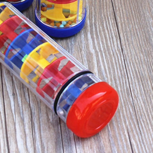 Rainmaker Rain Stick Toy for Kids 3-Section Plastic Rattle Music Educator 2