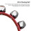 5-Bells Wrist Shaking Bell - Red, Wooden Handle 3