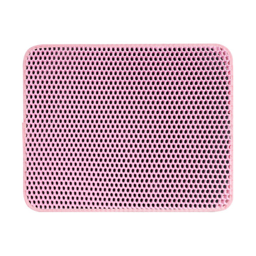 Large Cats Litter Mat Plastic-30 by 30cm Plastic cloth pink