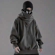 (L)Men's Hip Hop Turtleneck Harajuku Hoodie Casual Long Sleeves Sweatshirt Pullover