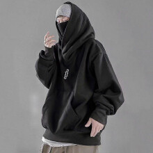(XL)Men's Hip Hop Turtleneck Harajuku Hoodie Casual Long Sleeves Sweatshirt Pullover