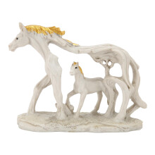 Handgemaakt paardenbeeldje voor huisdecoratie, feng shuvi-beeldje van hars, fijn vakmanschap, niet-giftig dierenornament, sculptuur, ideaal als