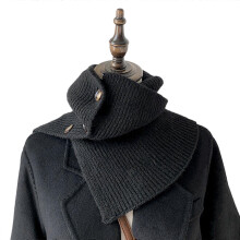 (Black)Girl Women Knitted Snoods Scarf LoopInfinity Neckerchief Lady Neck Warmer Wrap Scarves Face Cover Faux Collar  Burgundy