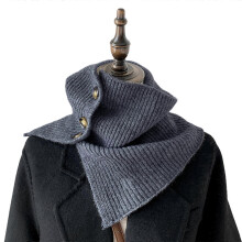 (Gray)Girl Women Knitted Snoods Scarf LoopInfinity Neckerchief Lady Neck Warmer Wrap Scarves Face Cover Faux Collar  Burgundy