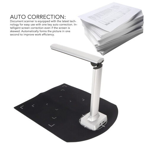 12MP Portable Document Scanner with OCR, A4, Silver 2