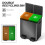 Homcom HOMCOM 2 x 20L Dual Rubbish Bin Kitchen Bin for Recycling and Waste, Black 4