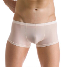 (XL(78-84cm))Men's Seamless Boxer Briefs Ultra Thin Sexy Transparent Ice Silk Ice Silk Undies