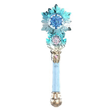 (Blue) Magic Wand LED Flashing Magic Stick Toy Light Up Rotating Head Fairy Wand Children Girl Favor Party Supply  Pink