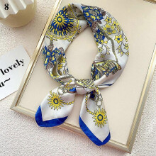 (8)Women's 70x70cm Square Silk Satin Large Scarf Wrap Printing Shawl Stole Scarves
