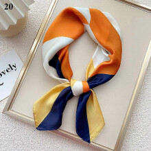 (20)Women's 70x70cm Square Silk Satin Large Scarf Wrap Printing Shawl Stole Scarves