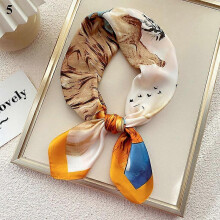 (5)Women's 70x70cm Square Silk Satin Large Scarf Wrap Printing Shawl Stole Scarves