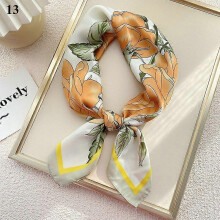 (13)Women's 70x70cm Square Silk Satin Large Scarf Wrap Printing Shawl Stole Scarves