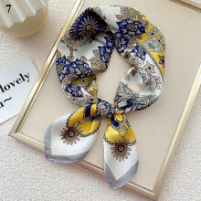 (7)Women's 70x70cm Square Silk Satin Large Scarf Wrap Printing Shawl Stole Scarves