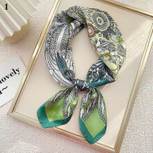 (1)Women's 70x70cm Square Silk Satin Large Scarf Wrap Printing Shawl Stole Scarves