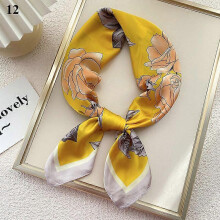 (12)Women's 70x70cm Square Silk Satin Large Scarf Wrap Printing Shawl Stole Scarves