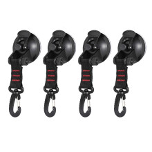 (Spin red 4 pack)4pcs Creative Rotating Suction Cup Hook Waterproofed Heavy Type Suction Cup Hook for Tents and Awnings Easyly to Install