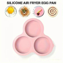 (Pink colour) Reusable Silicone Egg Tray - Non-Stick Mold for Baking, Air Fryer, Omelets, Burgers, Cakes - 220C Safe, Easy Clean