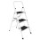 Futura 3 Step White Ladder Heavy Duty Folding Stool 2
