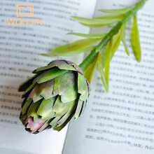 (green) 1PC,Fake Flower Decoration Ornaments Single Branch Thistle Fruit King Flower Plastic Flower Home Wedding Indoor Plant