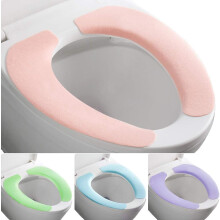 Housse de siège de toilette élégante et confortable, adhésif, facile à installer et à nettoyer, rembourrée en velours cristal, pour tailles