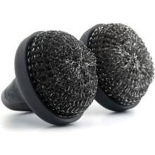 Esponja de limpeza multiuso para limpeza pesada com cabo macio e flexível, design ergonômico e resistente à ferrugem.