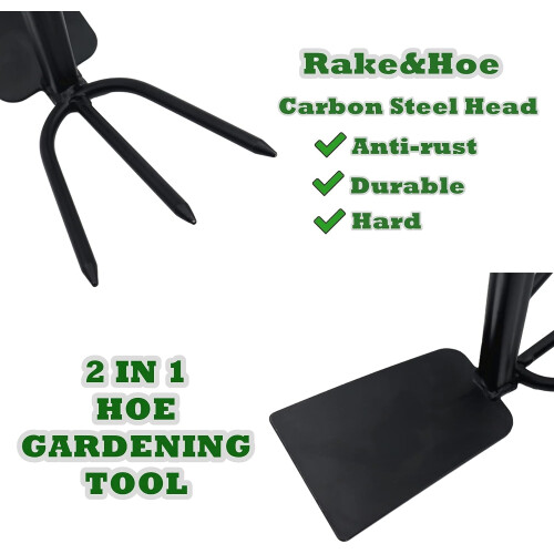 Handy Garden Companion, Χειροκίνητη τσάπα κήπου με μεταλλική κεφαλή για χαλάρωση και 2