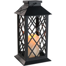 Battery Powered Decorative Candle Lantern, Vintage Design with Toughened Glass Panes for Indoor & Outdoor Decor