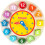 Montessori Early Learning, Εκπαιδευτικό Παιχνίδι με Παζλ Ταξινόμησης Χρωμάτων, Ξύλινο Ρολόι 1
