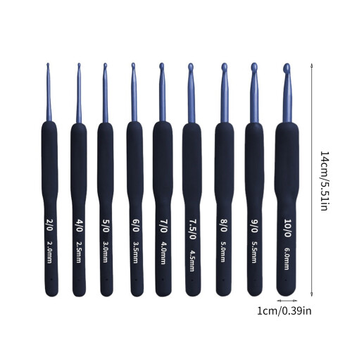 Aluminium Crochet Hook 2mm-6mm Crochet Hook Ergonomical- A 2