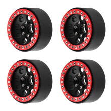 (black red) Remote Control Car Metal Wheel Supplies for 1/10 Remote Control Crawler Car for Crawler Remote Control Crawler Parts black titanium color