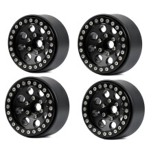 (Black) Remote Control Car Metal Wheel Supplies for 1/10 Remote Control Crawler Car for Crawler Remote Control Crawler Parts black titanium color