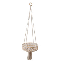 (Diameter 20cm) Handmade Cotton Hanging Baskets Versatile Storage Bag Accessory for Fruits Vegetables and Household Daily Use Diameter 30cm