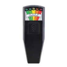 (Black) 5 LED Meter 5 Scales Magnetic Field Monitors Hunting Equipment Portable Magnetic Field Detector for Home Office  White