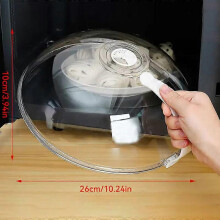 (Widening) Microwave Food Splash Guard High Temperature Resistant Food Heating Cover with Steam Hole and Handle Transparent Kitchen Cover