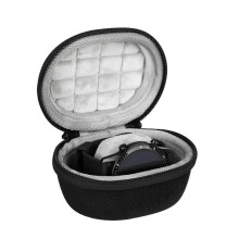(Black) Shock-Resistant Waterproof Watch Storage Box Portable EVA Organizer Single Watch Travel Box with Zipper Watch Protector  Orange