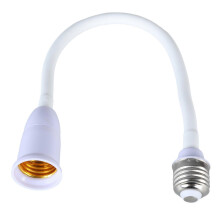 (28cm) Adjustable E27 Light Bulb Sockets Extension, 360 Degree Flexible Goosenecks Lamp Holder for Indoor Lighting