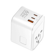 (65W) Universal Power Adapter 45W 65W for Laptops and Devices with USB C and USB A Port Covers 300+ Countries Multicolor