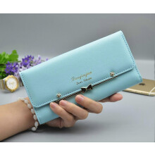 (Light Green) Fashion Women's Leather Wallet ID Card Holder Purse Checkbook Clutch Handbags US