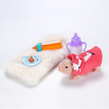 (set 2)Realistic Pig Doll for Child Silicone Piglet Model Toy Reborns Pet Raise Animal Figure Toy for Kids Cognitive Farm Toy
