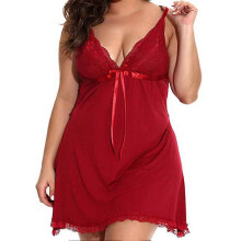 (2XL)Plus Size Women Lingerie Sexy Sleepwear Chemise Full Slip Babydoll Nightgown USA