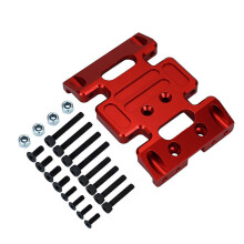 (Red) Remote Control Chassis Plate for SCX10 Protective Skid Plate Car Model Aluminium Alloy Chassis Protective Armors  TM