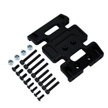 (Black) Remote Control Chassis Plate for SCX10 Protective Skid Plate Car Model Aluminium Alloy Chassis Protective Armors  TM