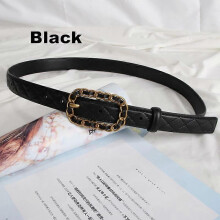 Women Real Leather Waist Belt Fashion Gold Alloy Buckle Dresses Coats Waistband