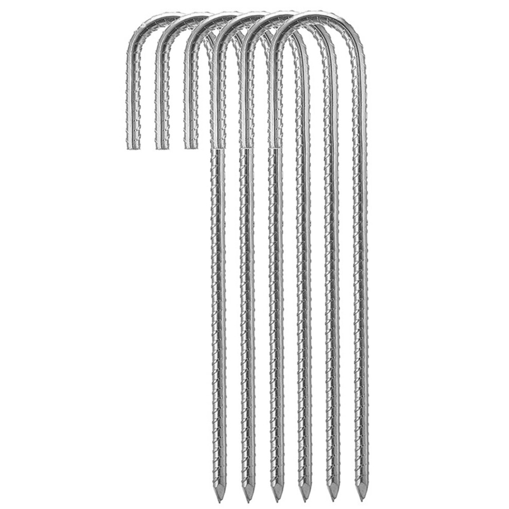 Tent Stakes Heavy Duty Galvanized Rebar Stakes Ground Anchors Anti Rust J Hook Design For Canopy Tents Garden Fence And More Set 9464372399826